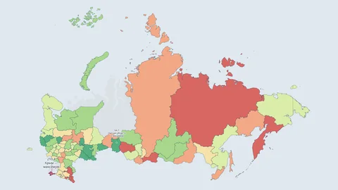 Бензин по регионам: Средняя цена литра бензина по субъектам России из потребительских цен Росстата. Крайние значения Mapus называет сам: дешевле всего в Омской области, 64,7 ₽, дороже всего в Крыму.